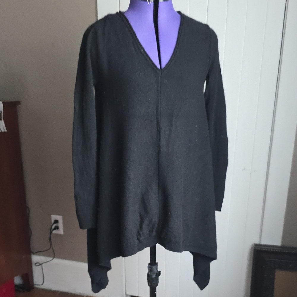 Black V-Neck Women's Sweater